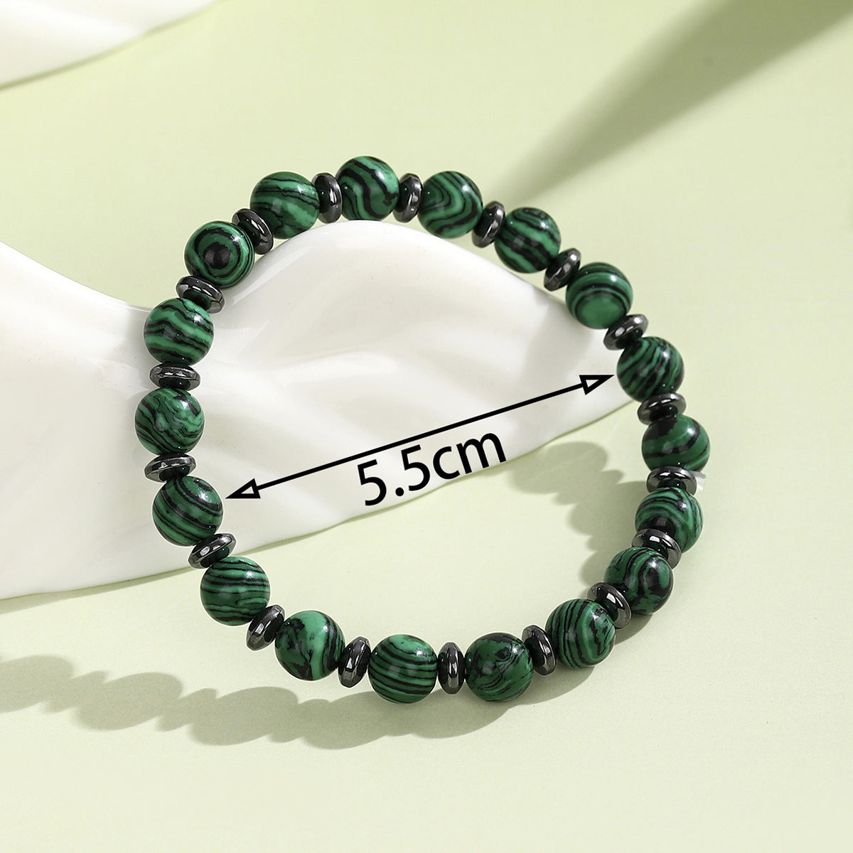 Wholesale Green Peacock Beaded Bracelet Punk Style Men' s Beaded Bracelet